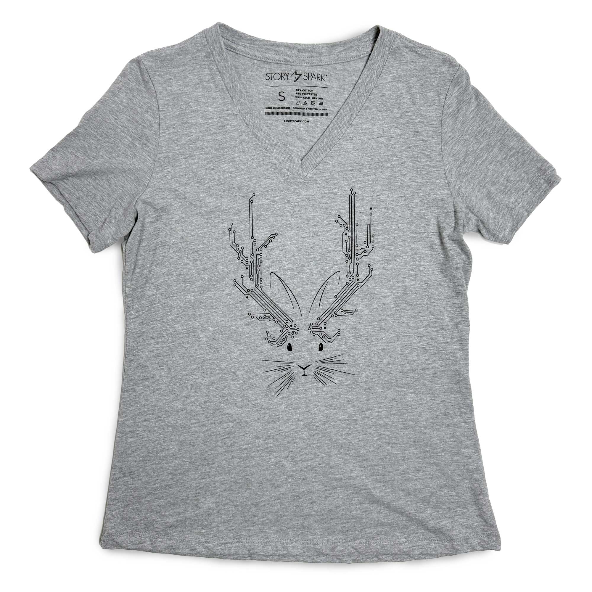 Jackalope Womens V-neck T-shirt-0