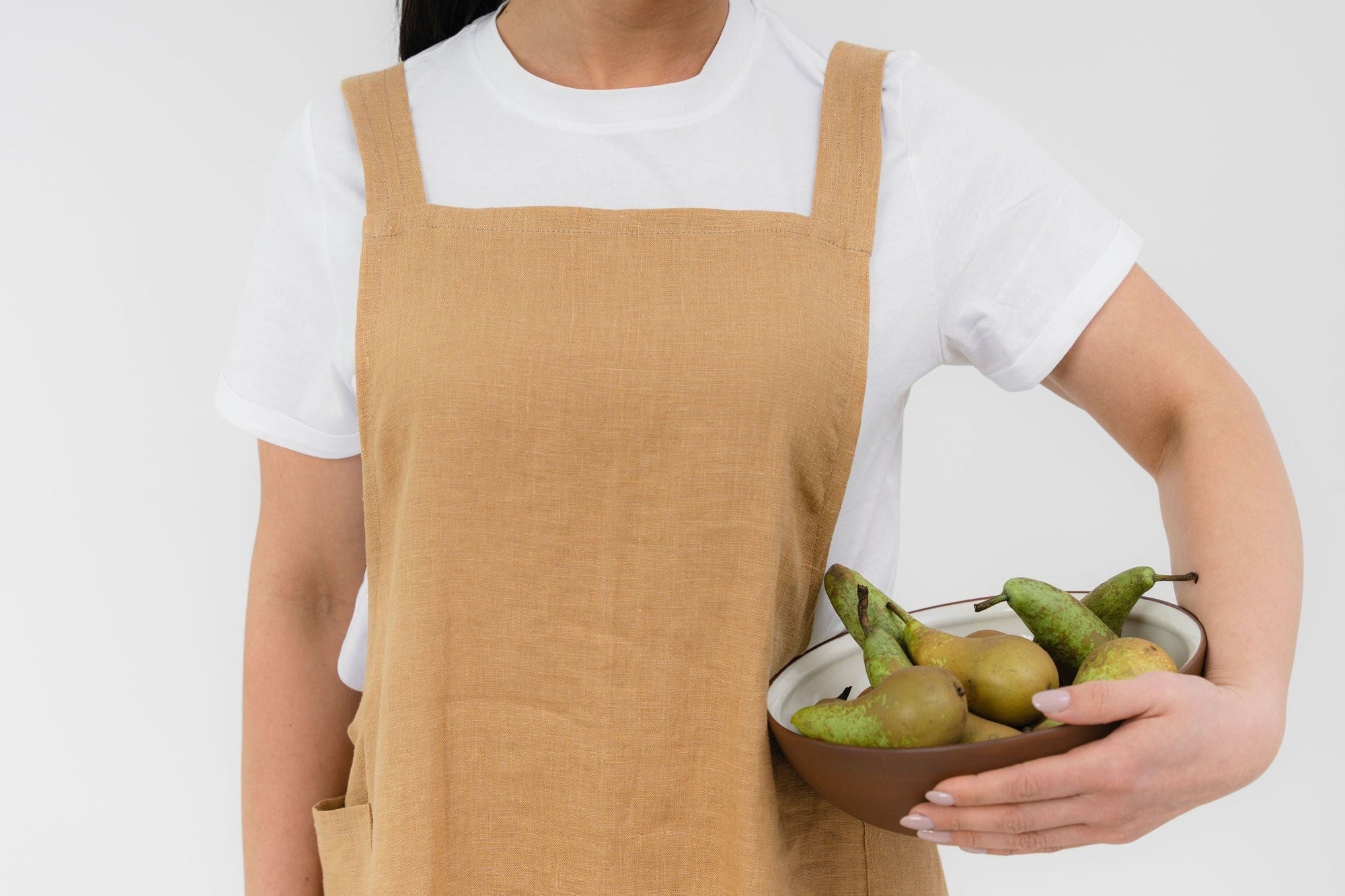 Japanese Style Linen Apron for Cooking and Crafts