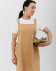 Japanese Style Linen Apron for Cooking and Crafts