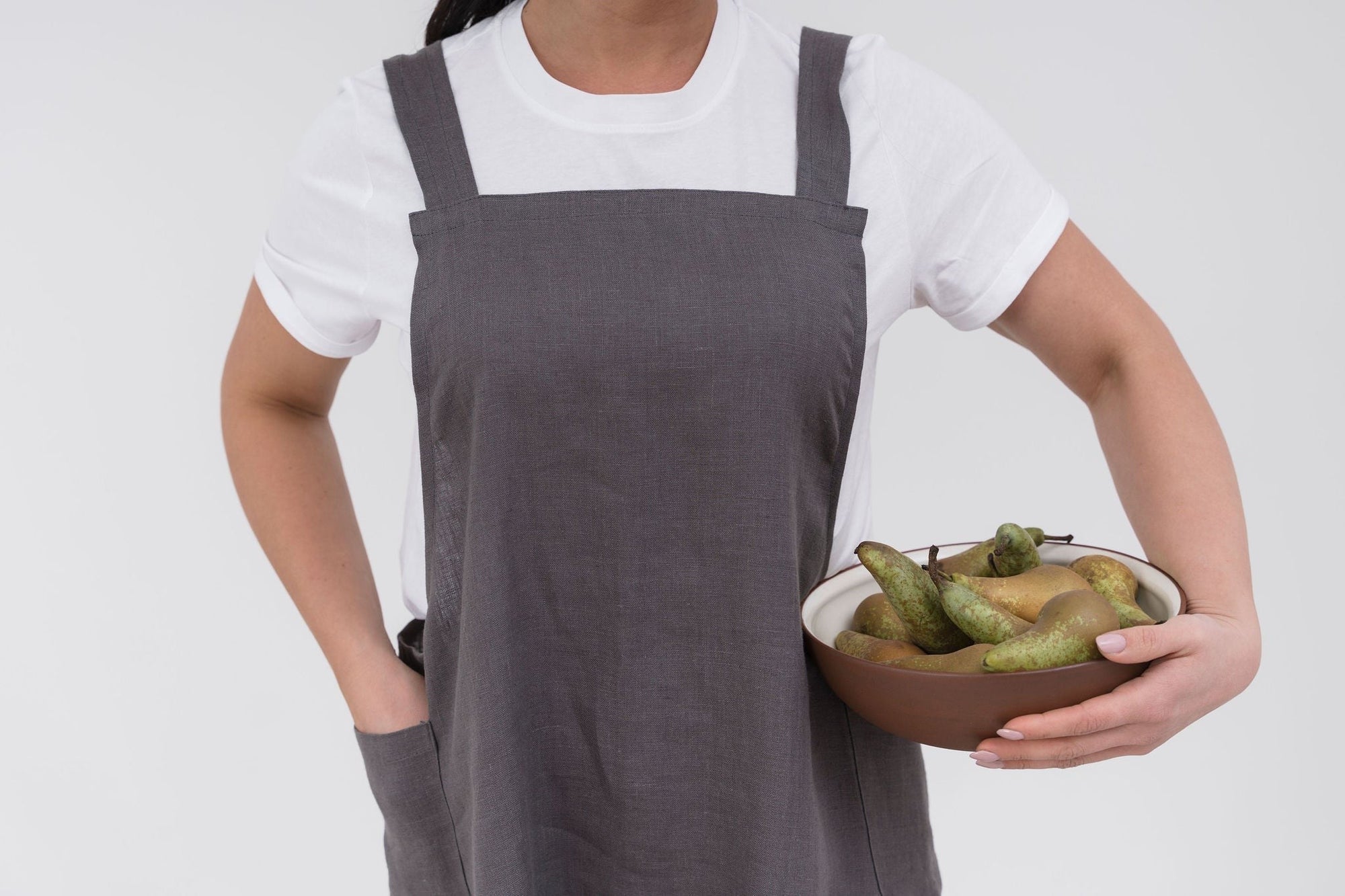 Japanese Style Linen Apron for Cooking and Crafts