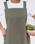 Japanese Style Linen Apron for Cooking and Crafts