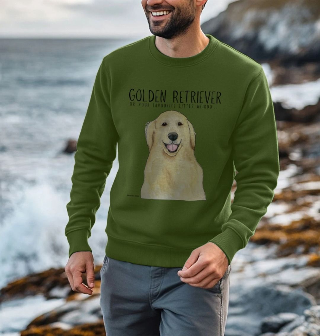 Golden Retriever Vibes: Sustainable Men’s Sweatshirt