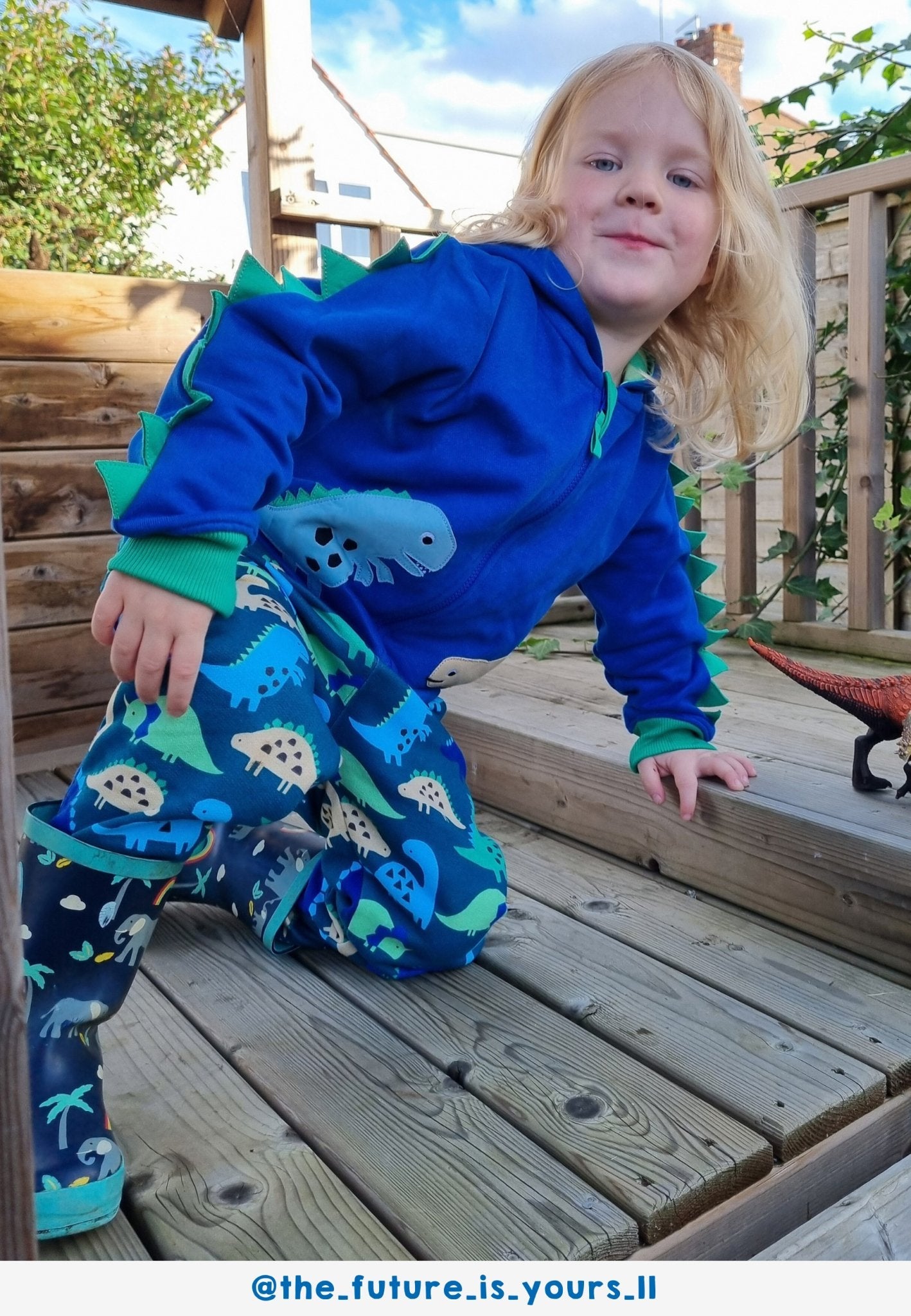 Premium Organic Cotton Dinosaur Print Joggers for Kids - Stylish Green Blue Gray Dino Pants with Contrast Pocket by Toby Tiger at brixbailey.com