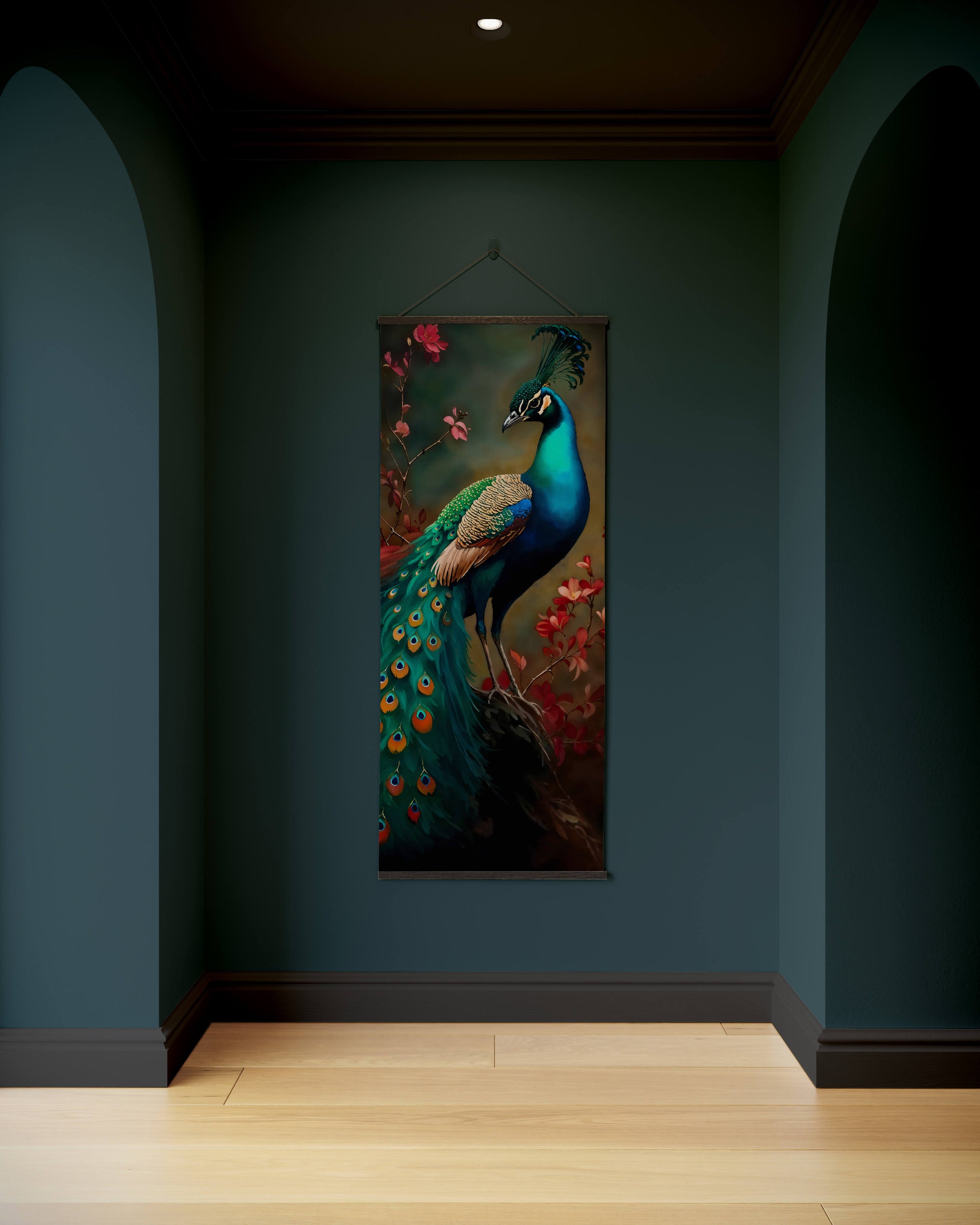 Blue Peacock Tapestry