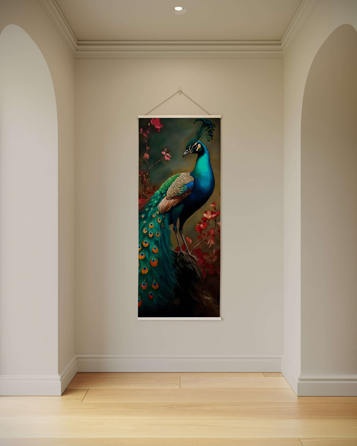 Blue Peacock Tapestry