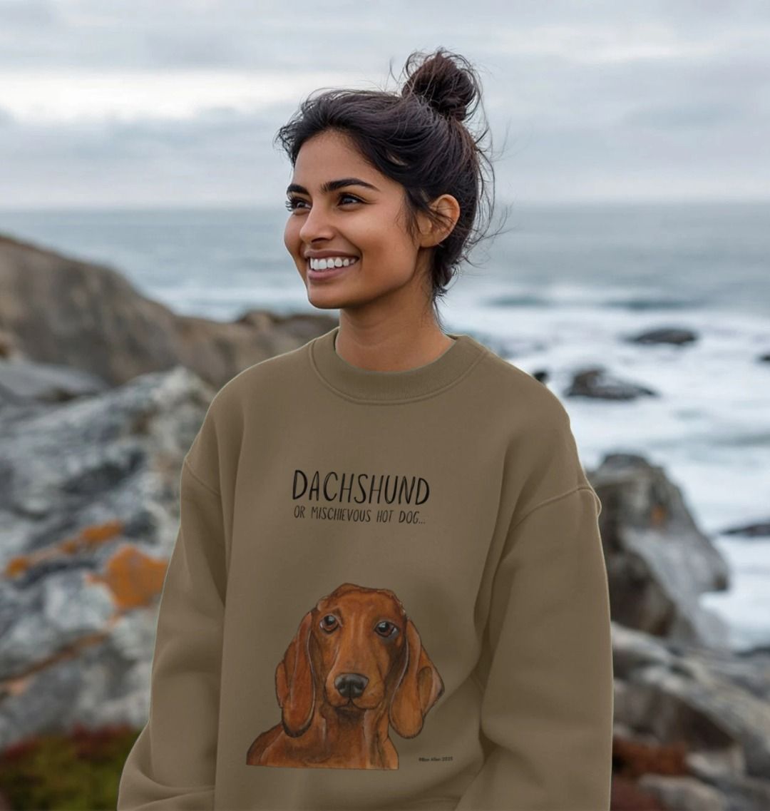 Comfy, Cozy, &amp; Cute: The Dachshund Oversized Sweatshirt"