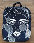 Black Backpack with Artistic Flair