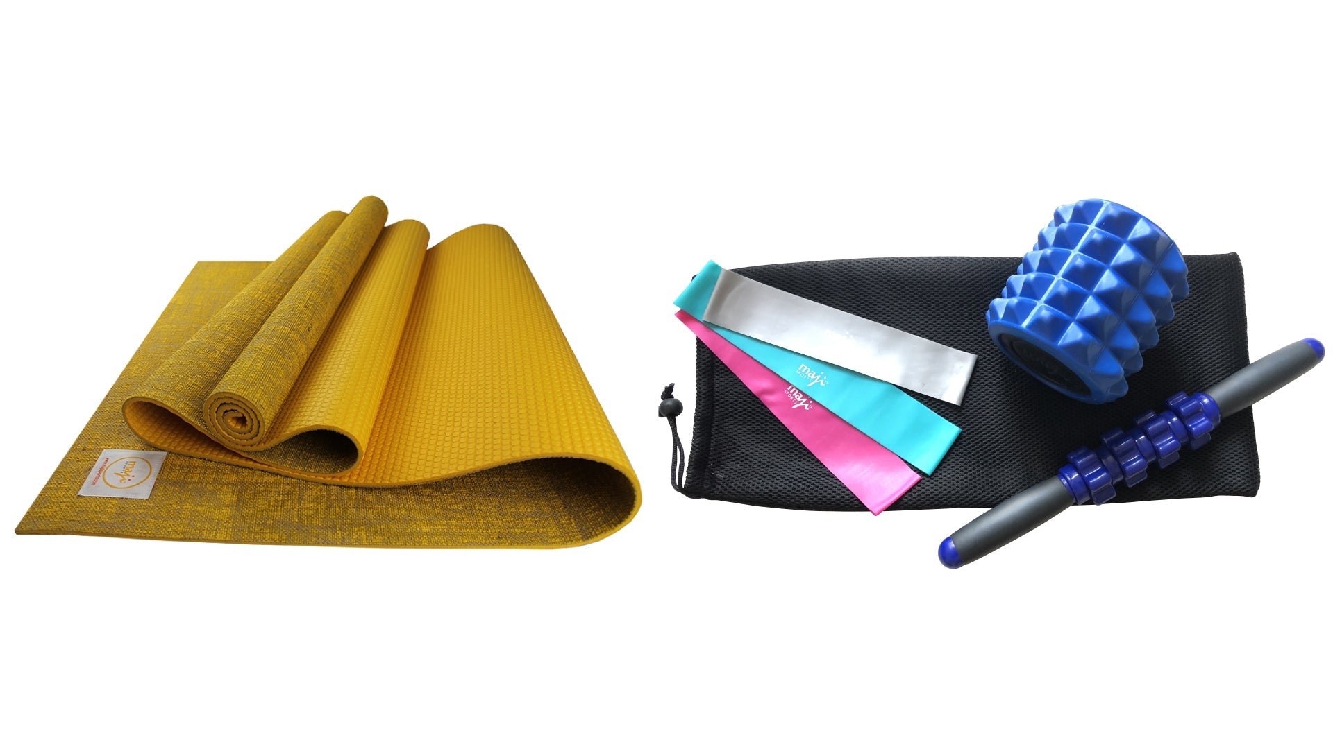 Jute Premium ECO Fitness, pilates, Yoga Mat + Muscle Recovery & 3 Pack Resistance Band Bundle-0