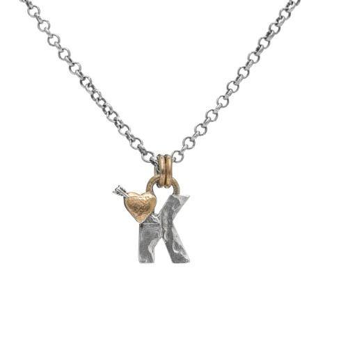 Handcrafted Silver & Gold Initial Necklace - Sostter Jewelry by Sostter at brixbailey.com