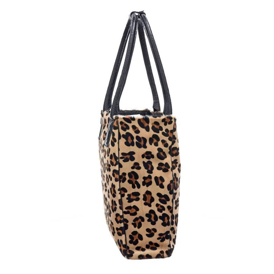 NEW Leopard Leather Day Tote Bag