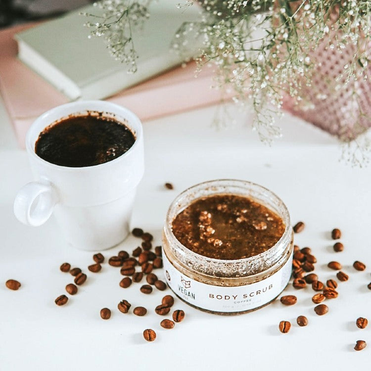 Rejuvenating Coffee Body Scrub with Salt – Vegan &amp; Moisturizing by Vegan Fox at www.brixbailey.com