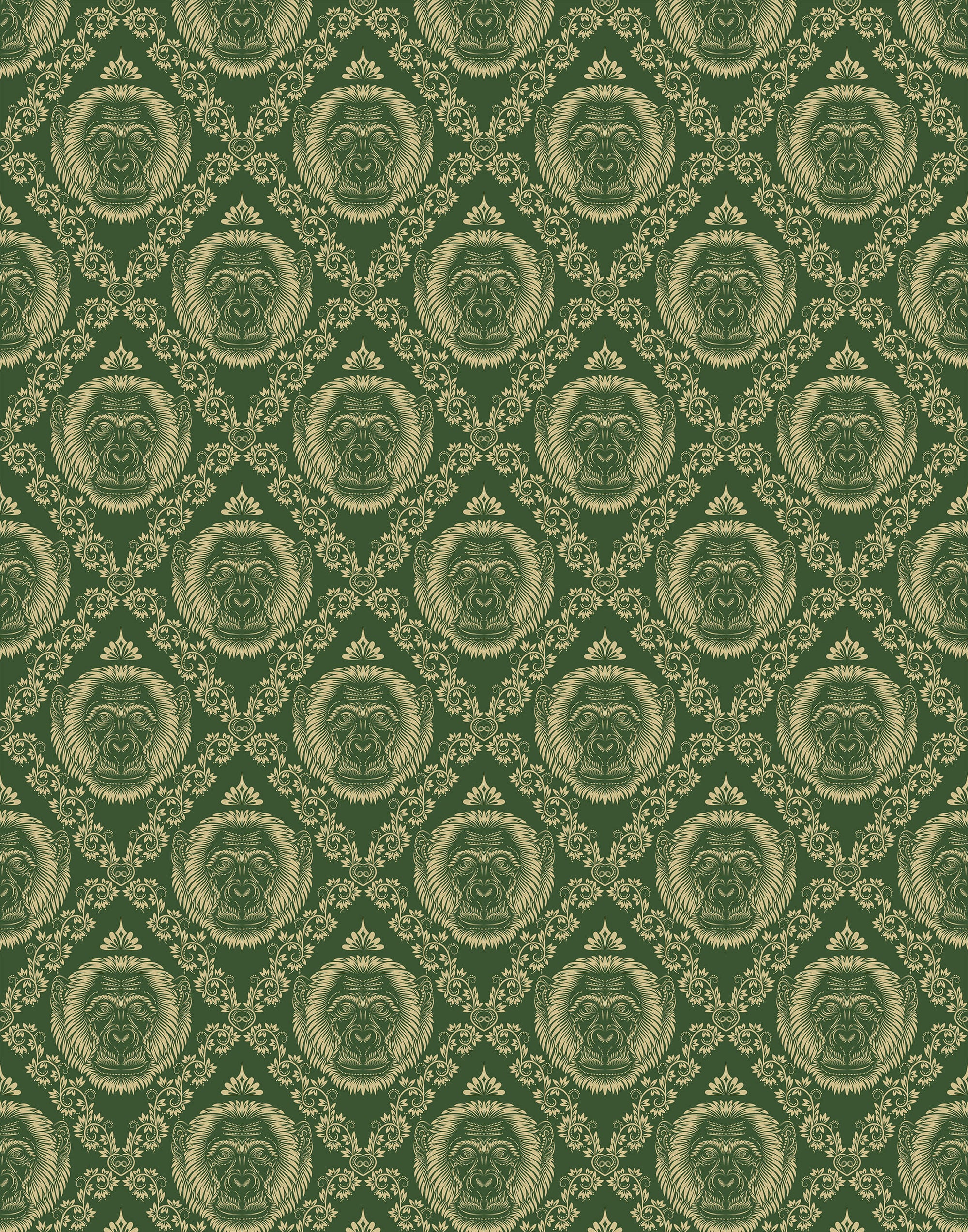Baroque Monkey Wallpaper