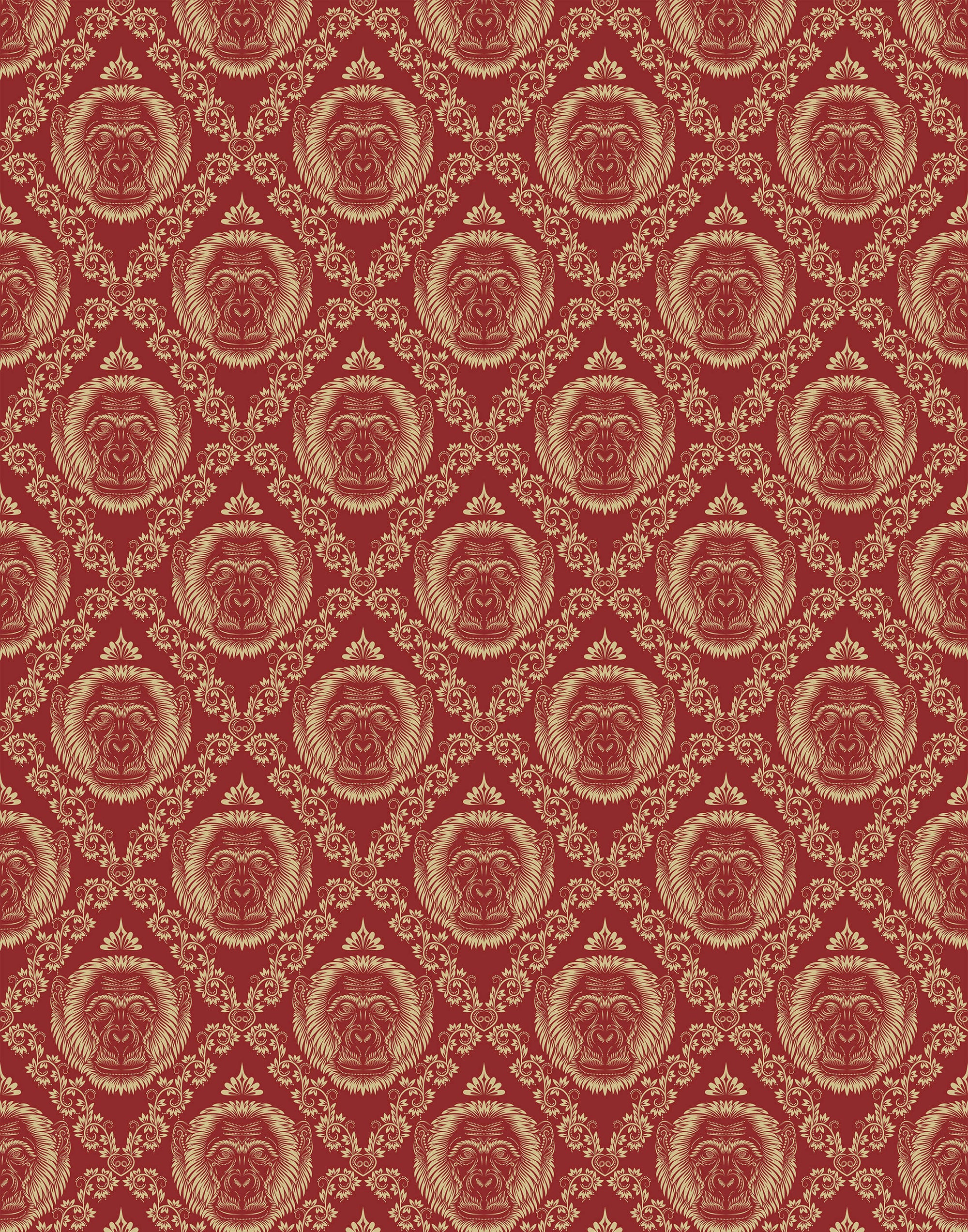 Baroque Monkey Wallpaper