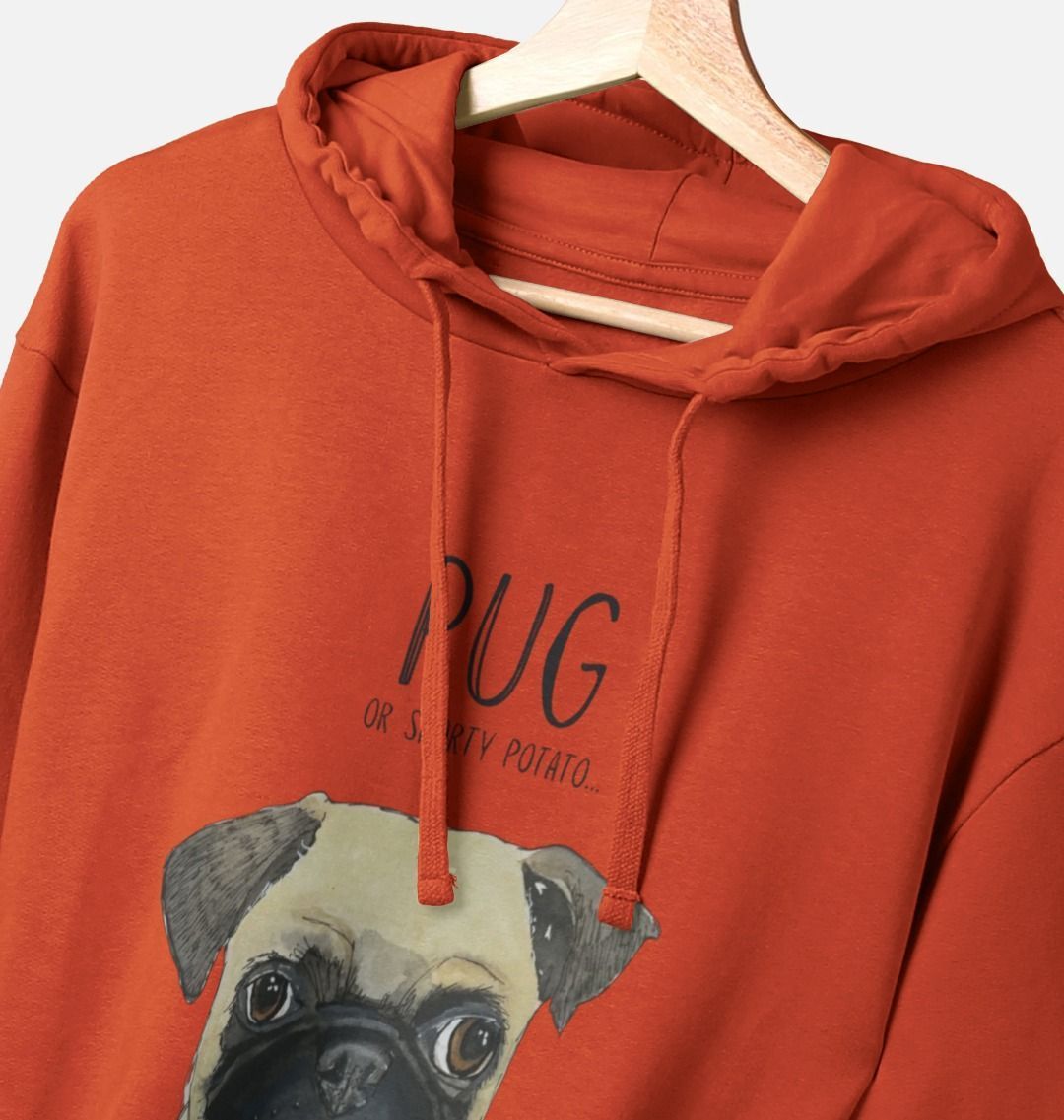 Pug or Snorty Potato? Men's Hoodie – Cozy, Funny, &amp; Pug-tastic!
