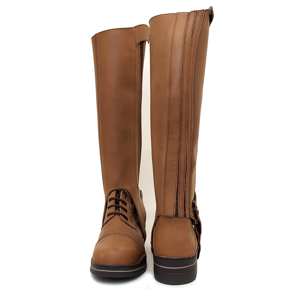 Mocha Half Chaps for Riding