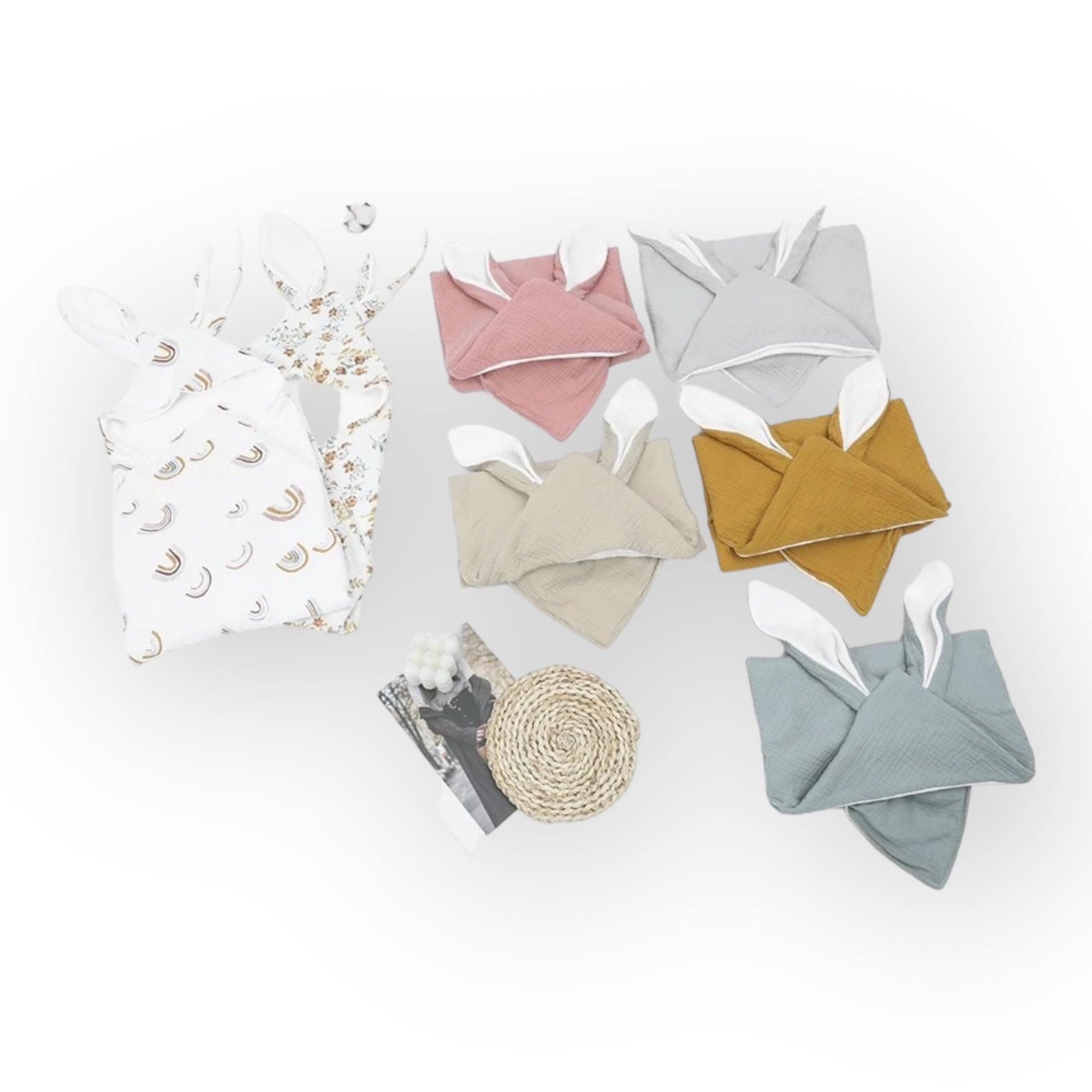 Luxury Organic Cotton Bunny Ears Hooded Towel for Babies and Toddlers, Soft and Eco-Friendly by Flossie & George at brixbailey.com