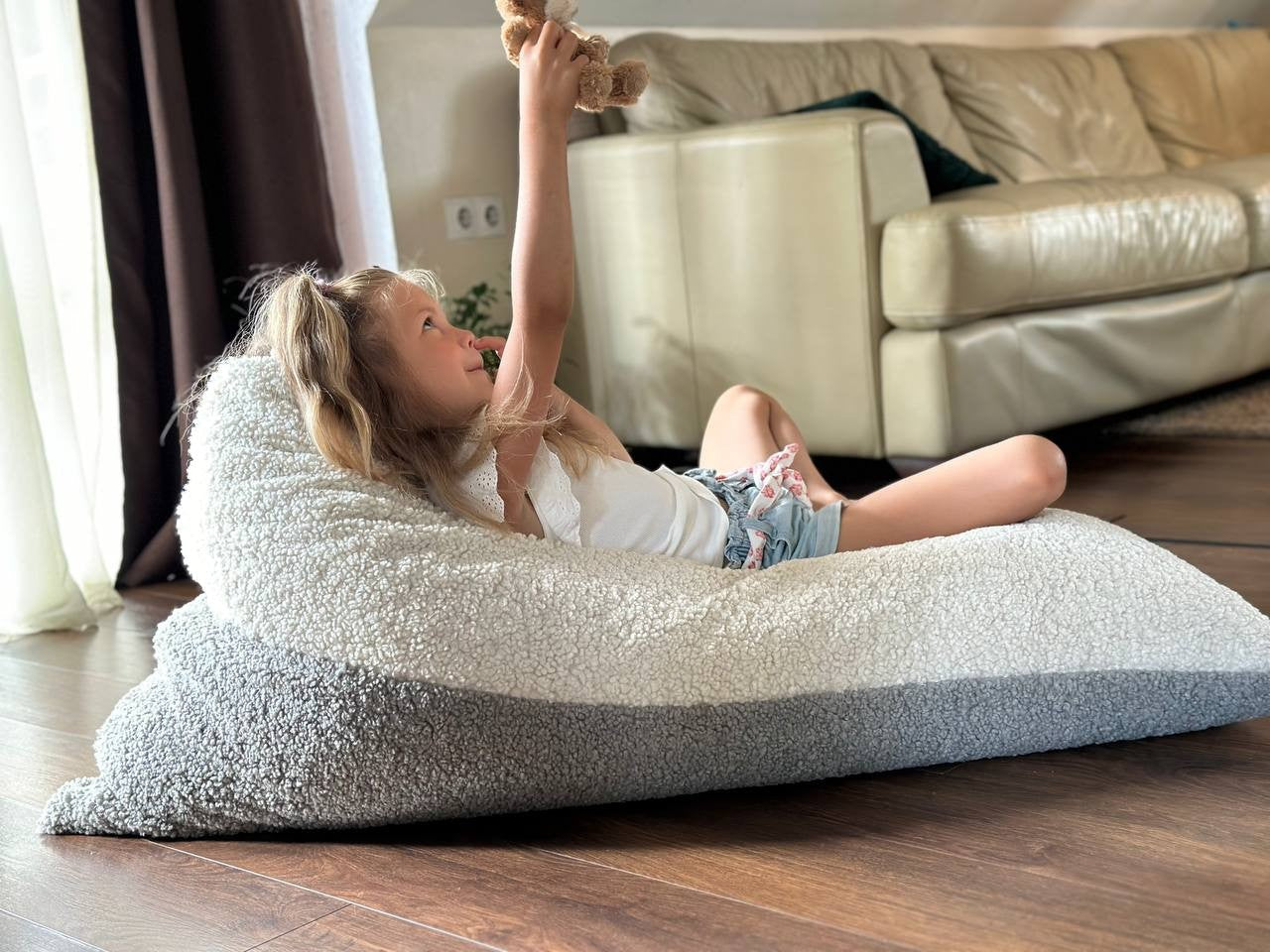 Kids Cloud Lamb Bean Bag Chair