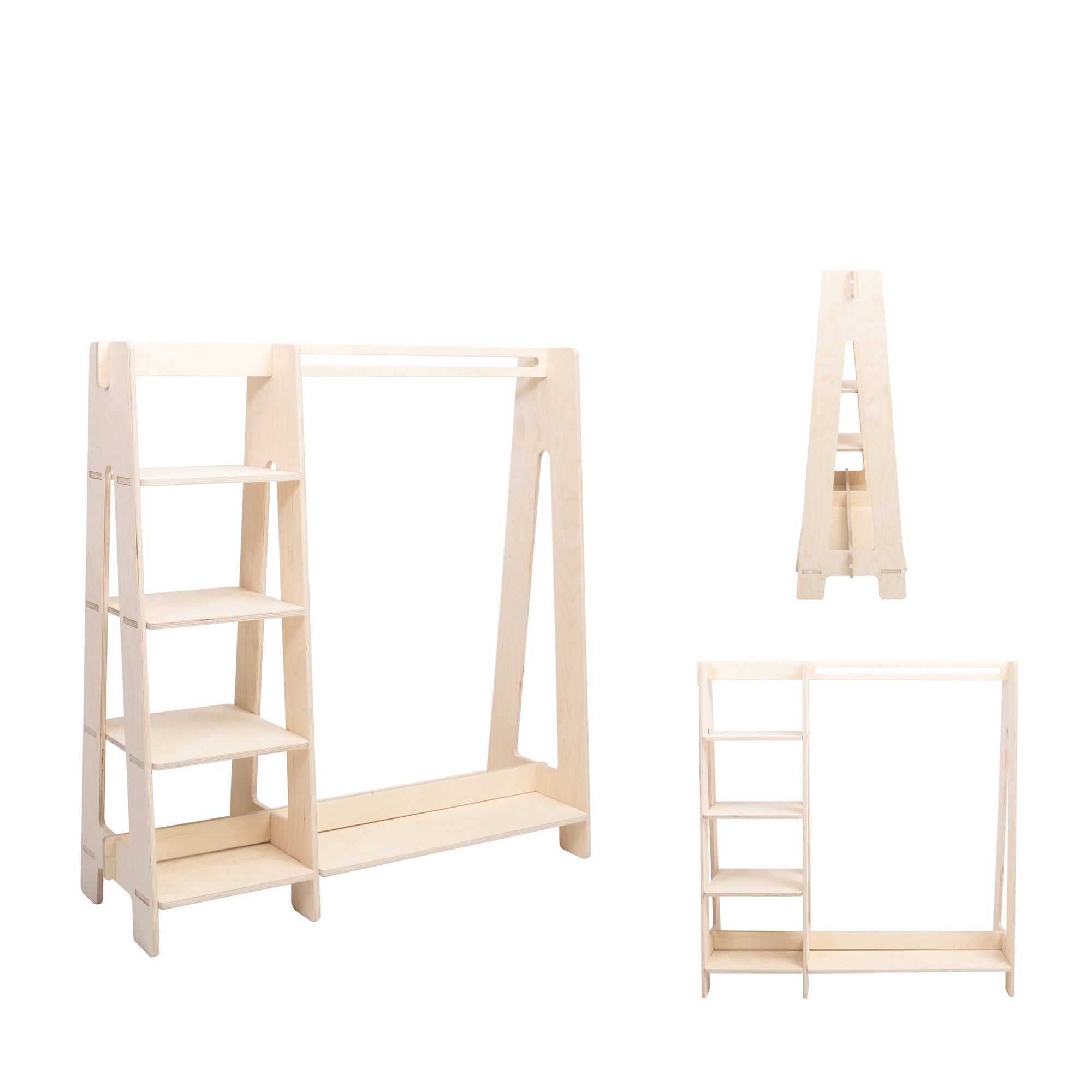 Toddler Clothing Rack with Shelves