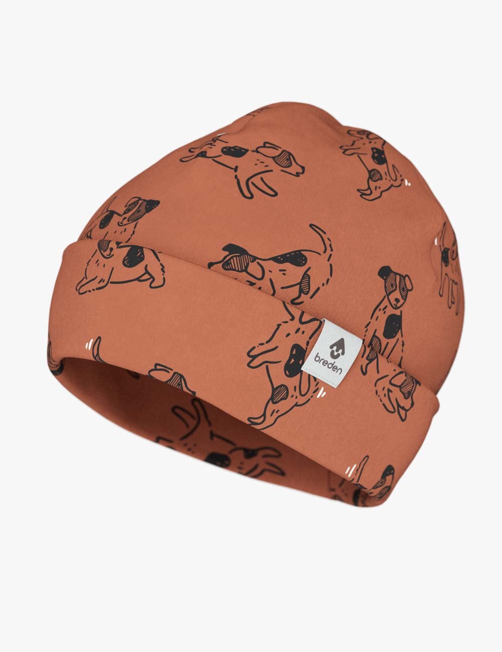 Kids Copper Dog Print Beanie Hat