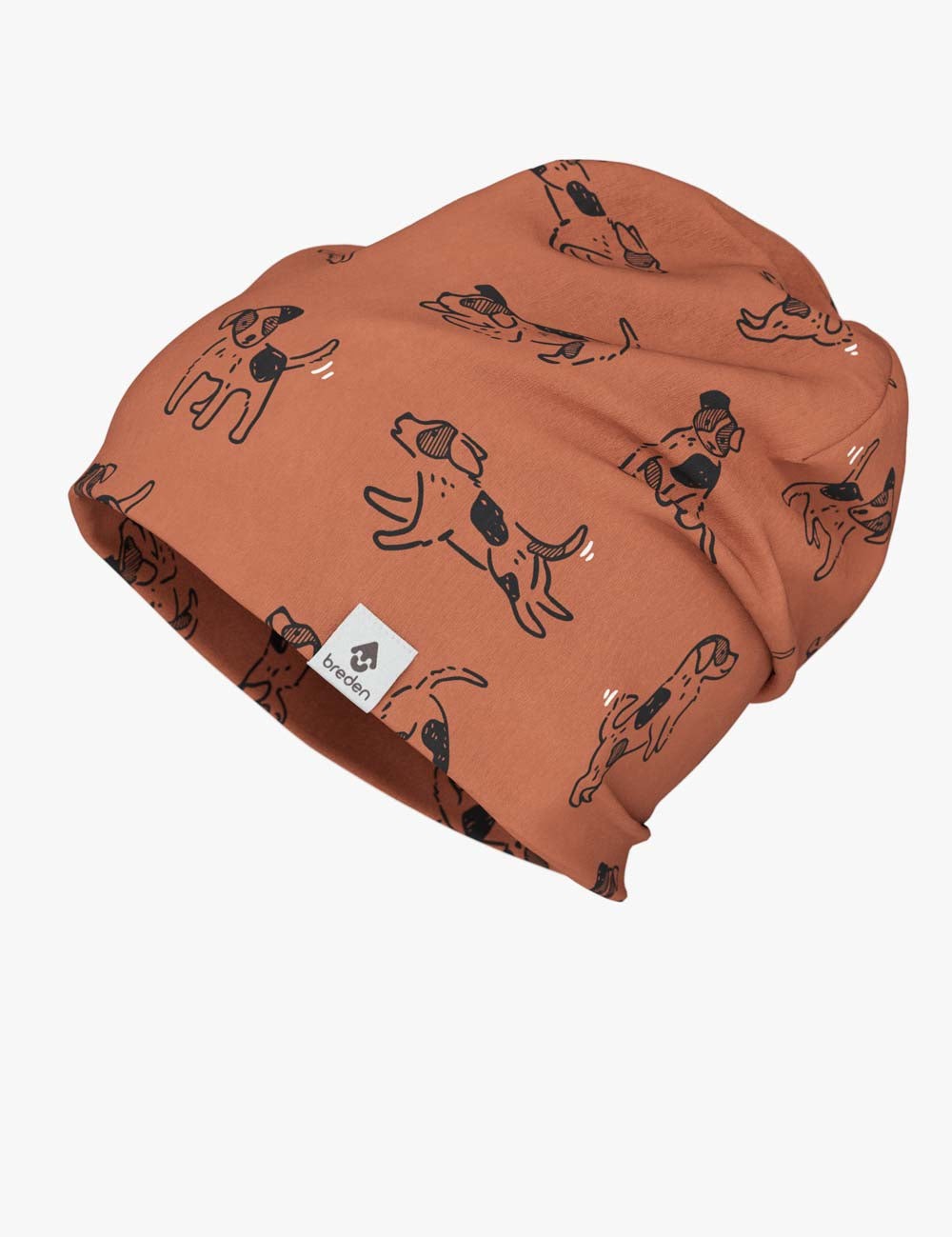 Kids Copper Dog Print Beanie Hat