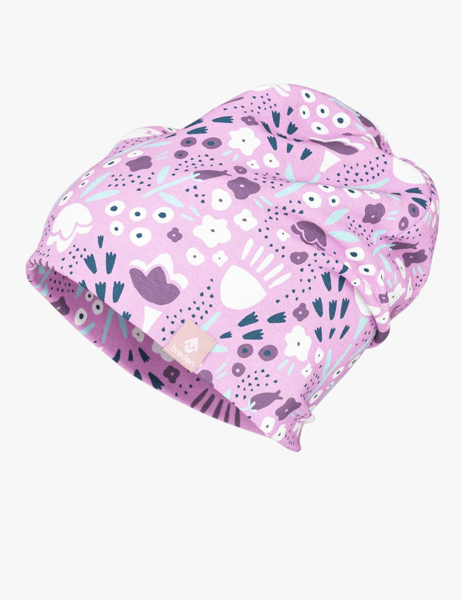 Kids Hat-Beanie For Autumn And Spring KLAUS - Spring Flowers