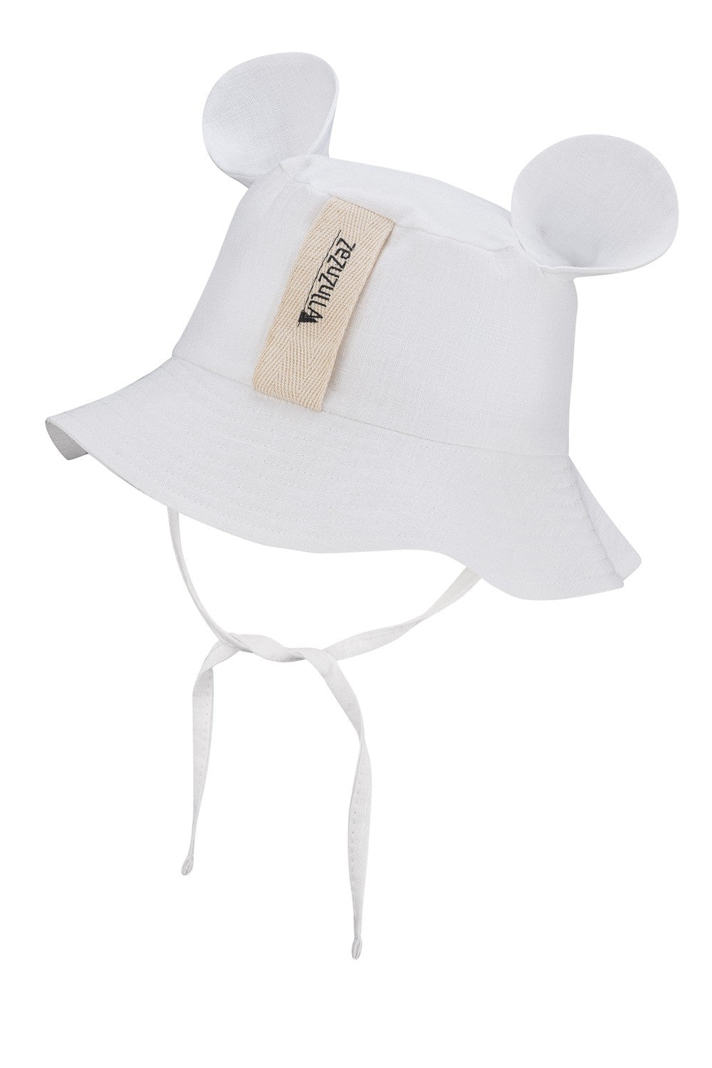 Kids Hat with Ears - White