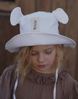 Kids Hat with Ears - White