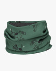 Kids Merino Neck Tube Green Dogs Print