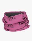Kids Merino Neck Tube in Pink Dogs Print