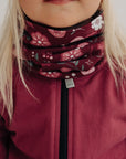 Kids Merino Neck Warmer Winter Flowers