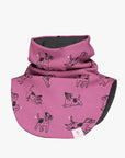 Kids Merino Neck Warmer in Pink Dogs