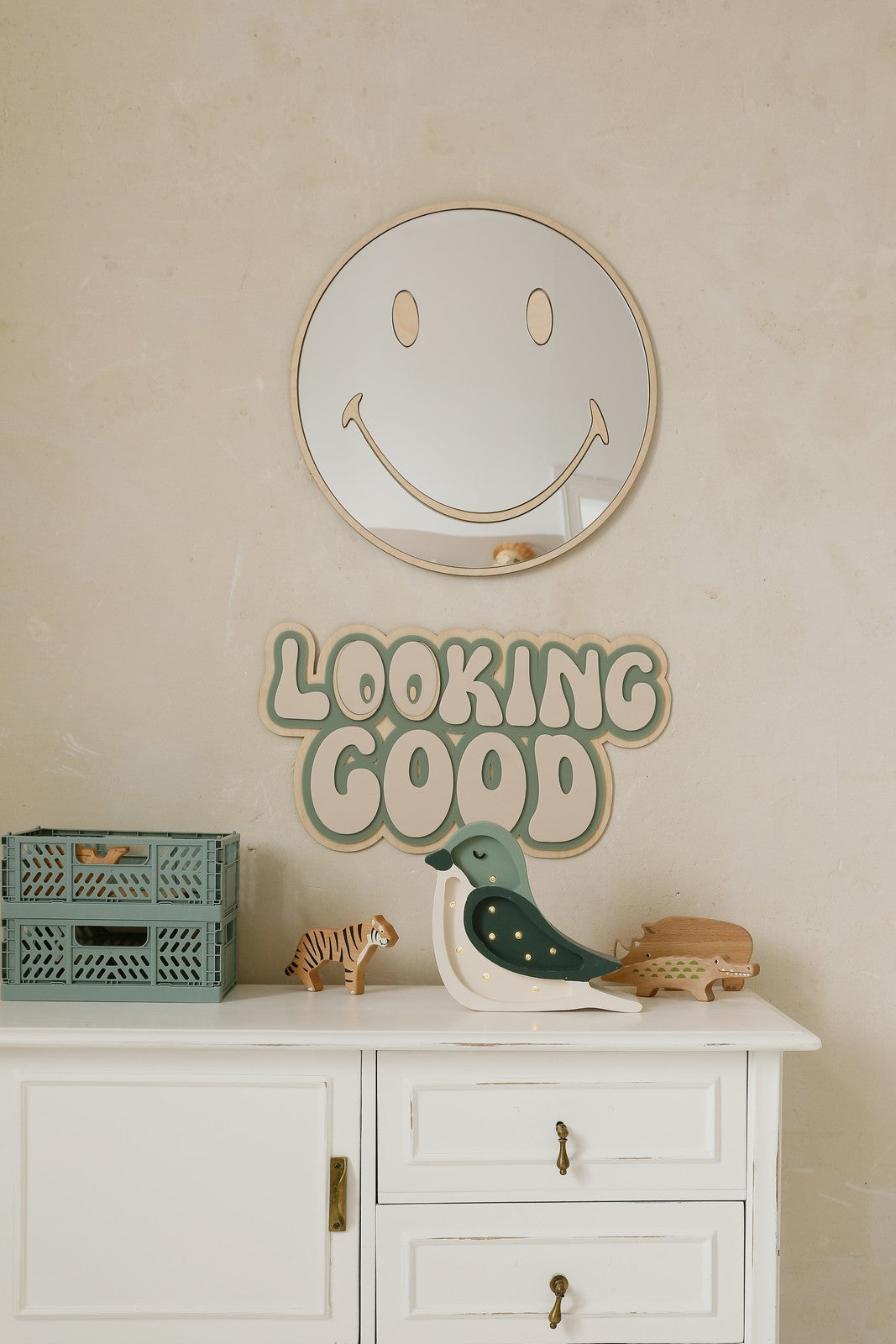 Kids Emoji Mirror in Acrylic and Wood