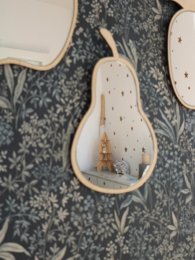 Kids Room Pear Mirror – Child-Friendly Acrylic &amp; Wood