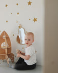 Kids Room Pear Mirror – Child-Friendly Acrylic & Wood