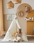 Fairy Kids Play Tent with Tulle in Cognac