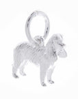 King Charles Spaniel Silver Dog Charm