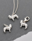 King Charles Spaniel Silver Dog Charm