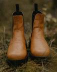 Brown Vegan Chelsea Boots for Everyday Wear