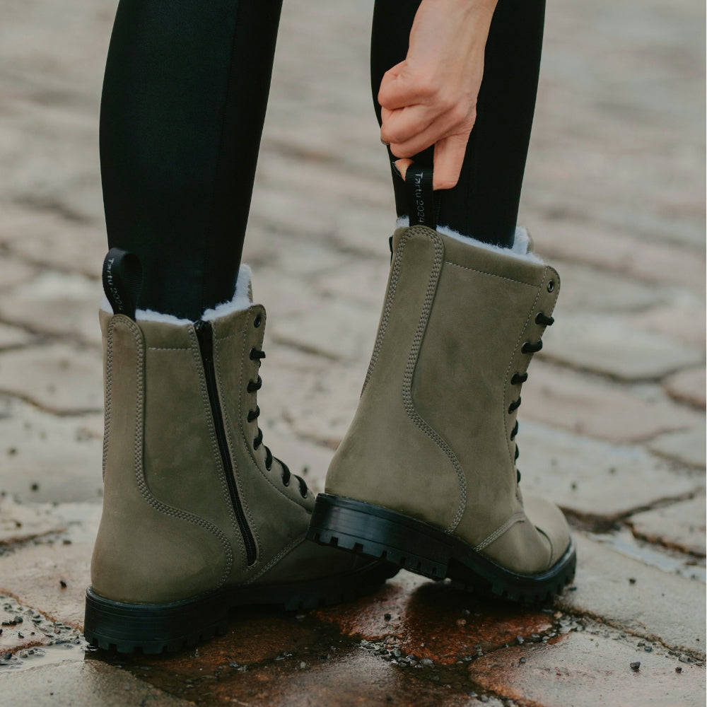 Olive Winter Boot for Cold Weather Comfort
