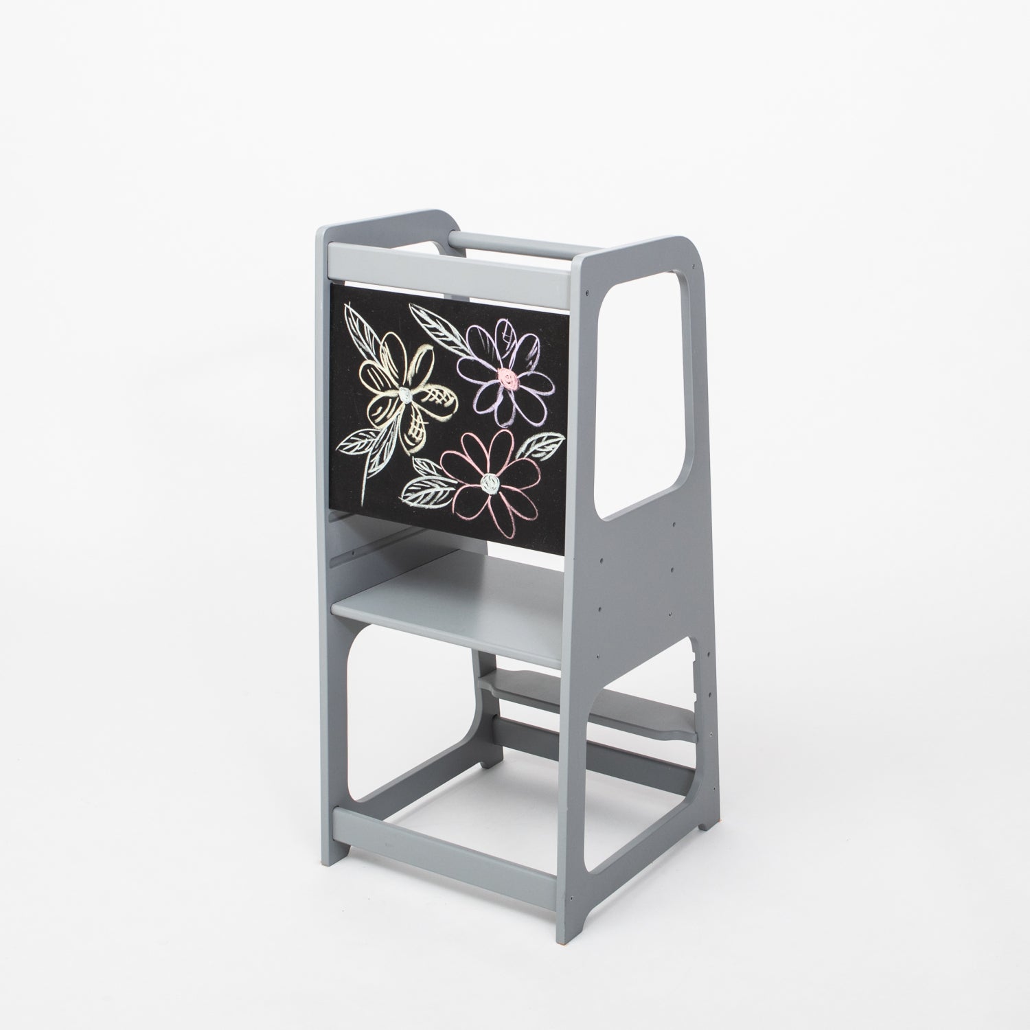 Montessori Helper Tower Step Stool with Blackboard