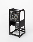 Montessori Helper Tower Step Stool with Blackboard