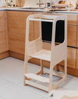 Montessori Helper Tower Step Stool with Blackboard