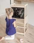 Montessori Helper Tower Step Stool with Blackboard