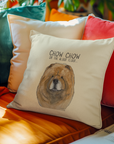 Transform Your Space with Our Fun Red Chow Chow Cushion Cover!