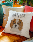 Cushion of the Crown: Cavalier King Charles Spaniel with Royal Shadow Attitude