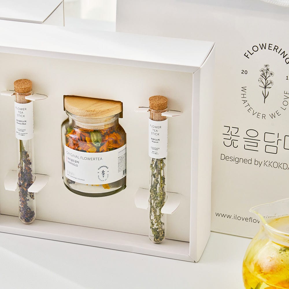 1 Original Flower Tea &amp; 2 Flower Tea Stick Gift Set