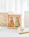 House Warming Flower Tea & Wood Tray Set