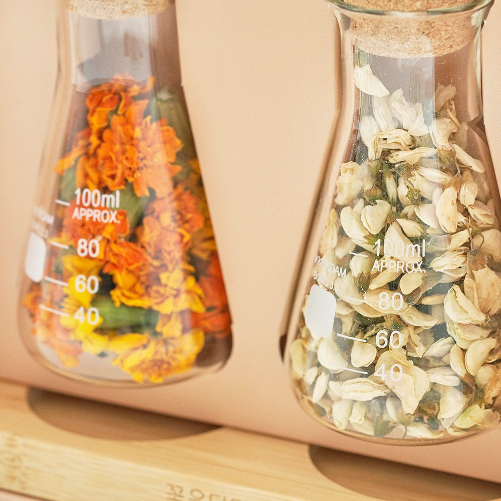 House Warming Flower Tea &amp; Wood Tray Set