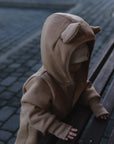 Eared Jumpsuit for Babies and Kids - Cacao
