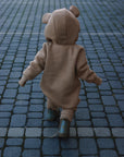 Eared Jumpsuit for Babies and Kids - Cacao